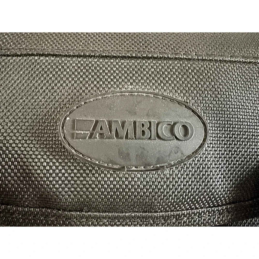 Black Ambico Padded Camera Bag Case with Buckle Closure and Multiple Pockets
